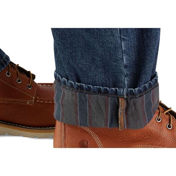 Carhartt BD4942-M Men's Sz 44x30 Blue Relaxed Fit Flannel Lined 5-Pocket Jeans - Picture 11 of 11